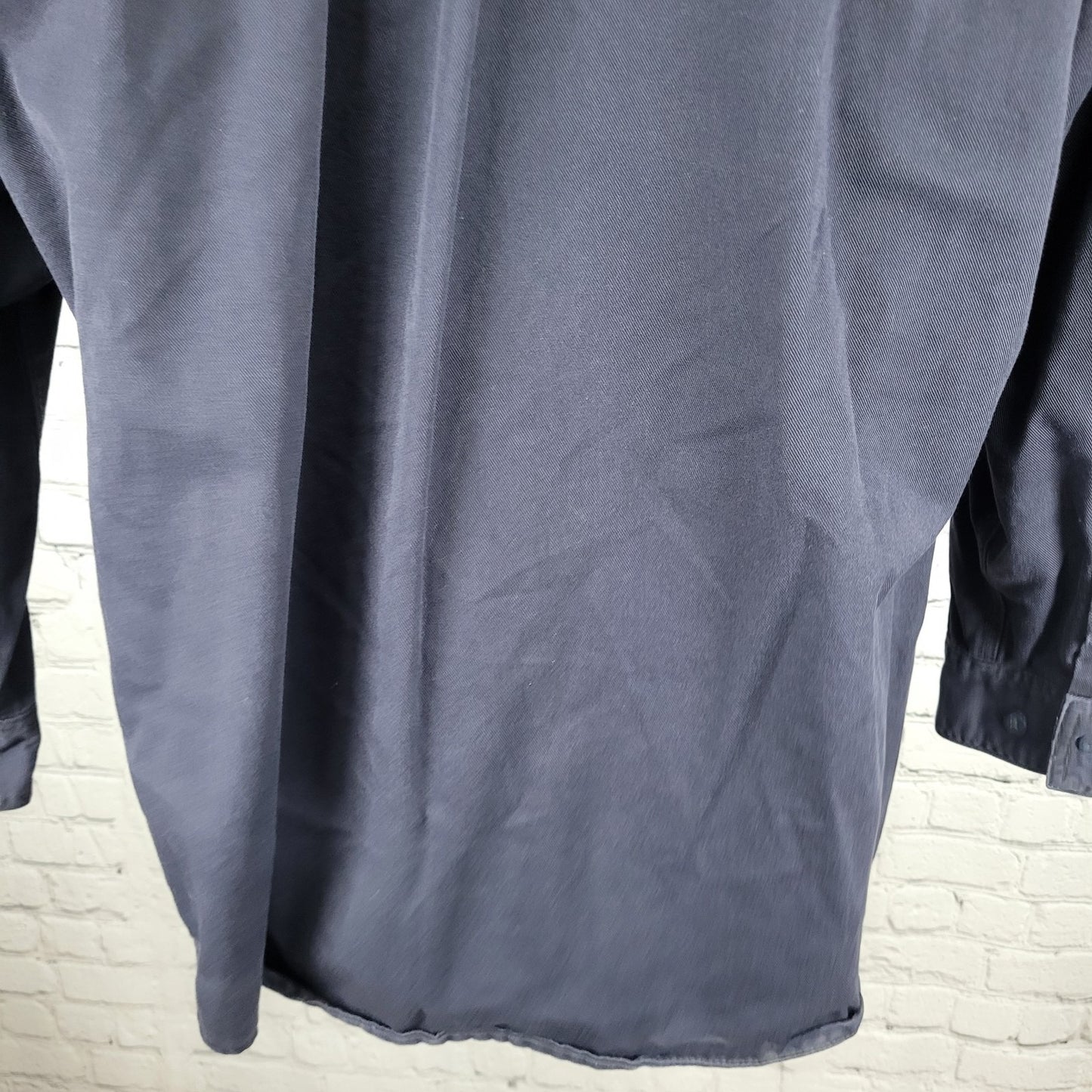 Berne Blue Flame Resistant HRC2 Workwear Button Down Long Sleeve Shirt Size XLT