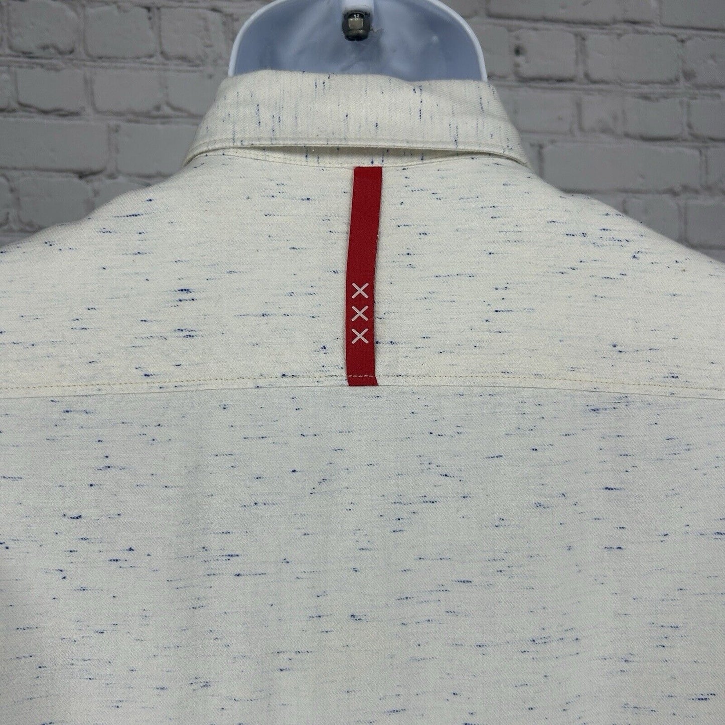 Scotch And Soda Amsterdam Blauwatch Crème Speckled Long Sleeve Shirt Size Small