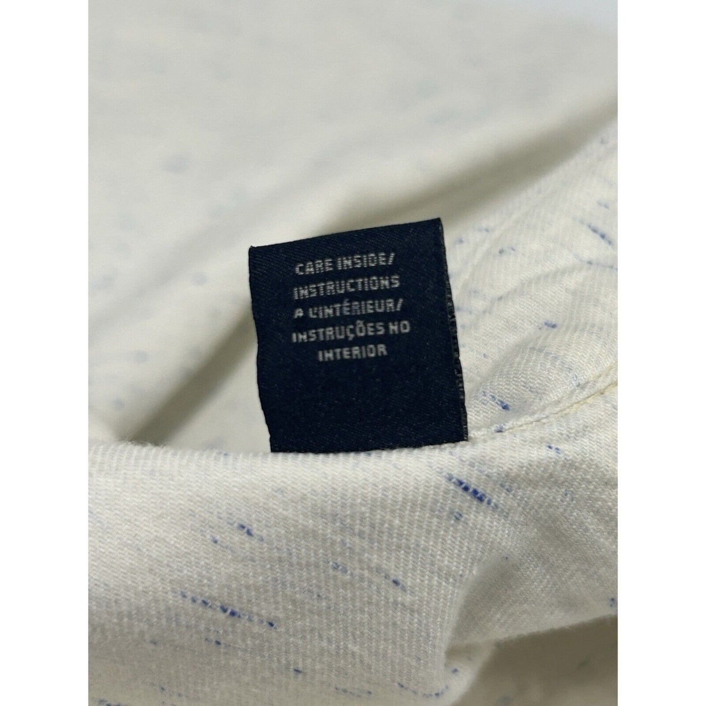 Scotch And Soda Amsterdam Blauwatch Crème Speckled Long Sleeve Shirt Size Small