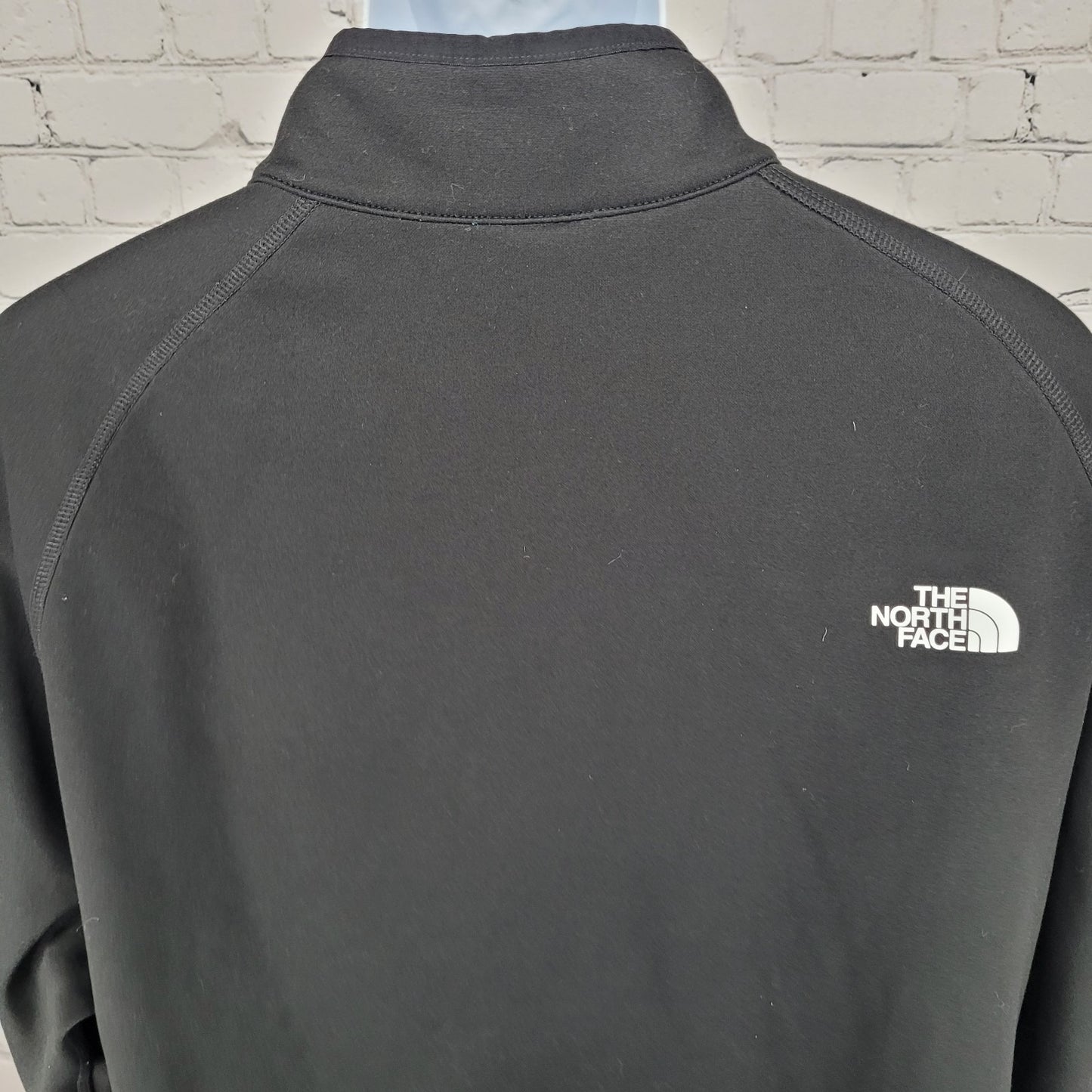 The North Face Black 1/4 Zip Fleece Lined Zip Pocket Pullover Jacket Size XXL
