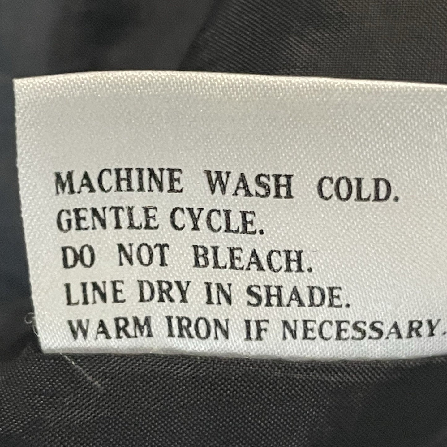 Gallery Black Sheen Lightweight Buttoned Collared Lined Jacket Size Medium M