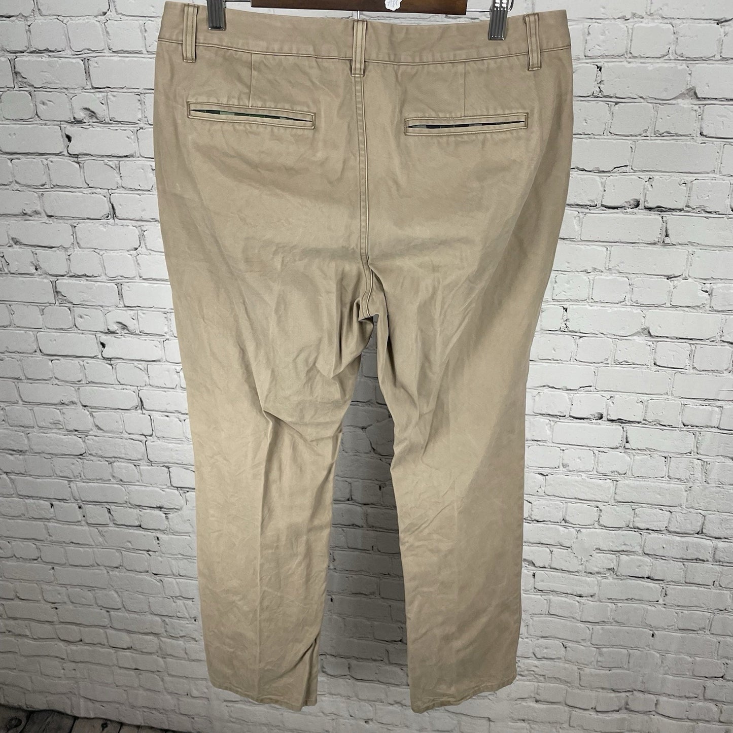 Bonobos Tan 100% Cotton Straight Leg Flat Front Chino Pants Size 34 (34x32)
