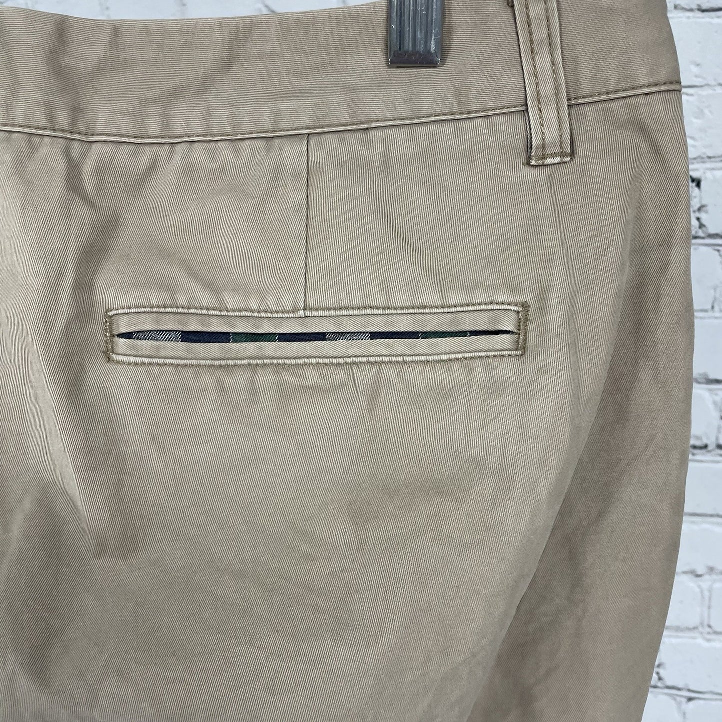 Bonobos Tan 100% Cotton Straight Leg Flat Front Chino Pants Size 34 (34x32)