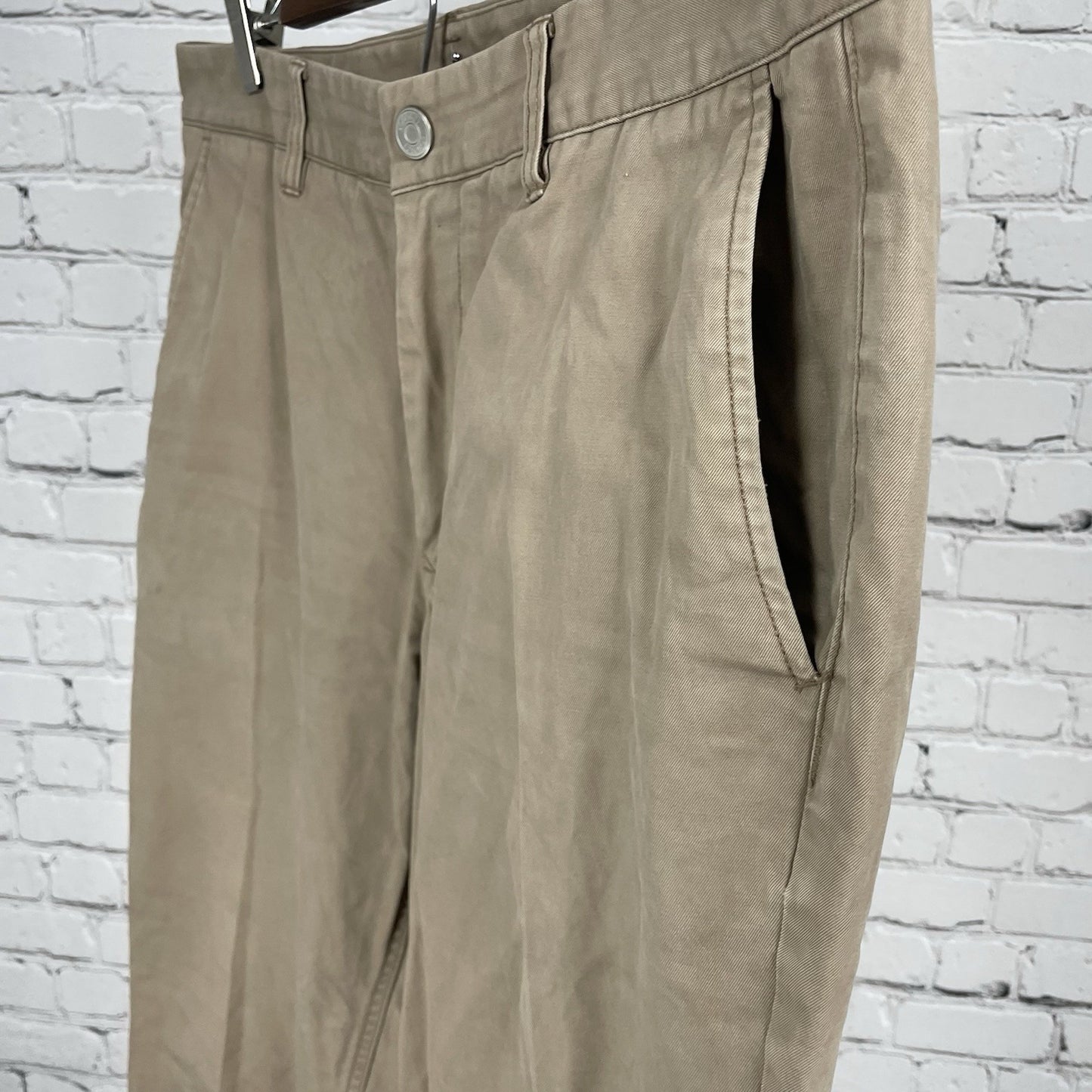 Bonobos Tan 100% Cotton Straight Leg Flat Front Chino Pants Size 34 (34x32)