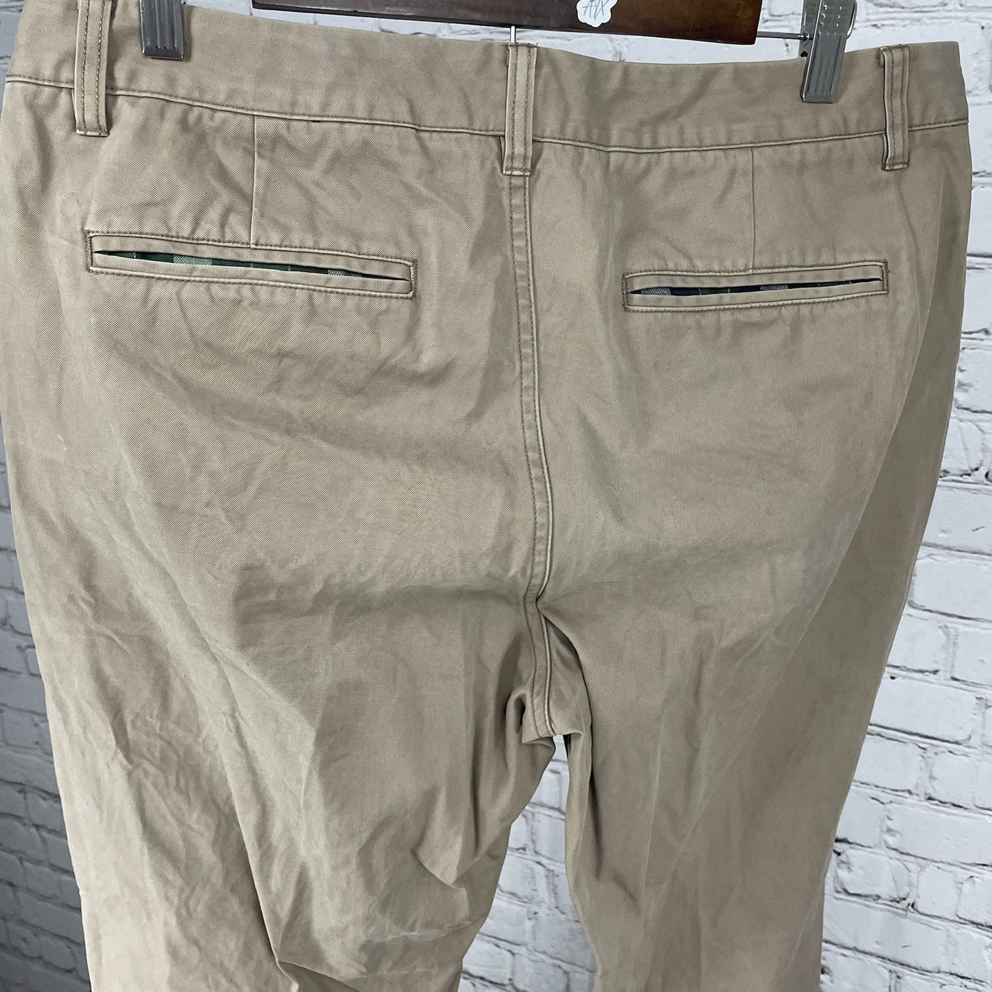 Bonobos Tan 100% Cotton Straight Leg Flat Front Chino Pants Size 34 (34x32)