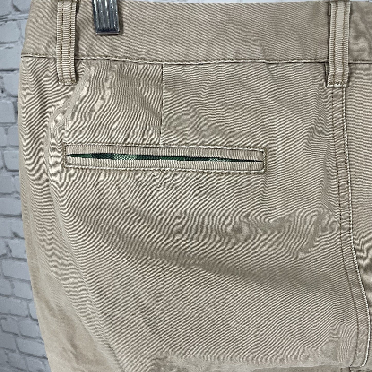 Bonobos Tan 100% Cotton Straight Leg Flat Front Chino Pants Size 34 (34x32)