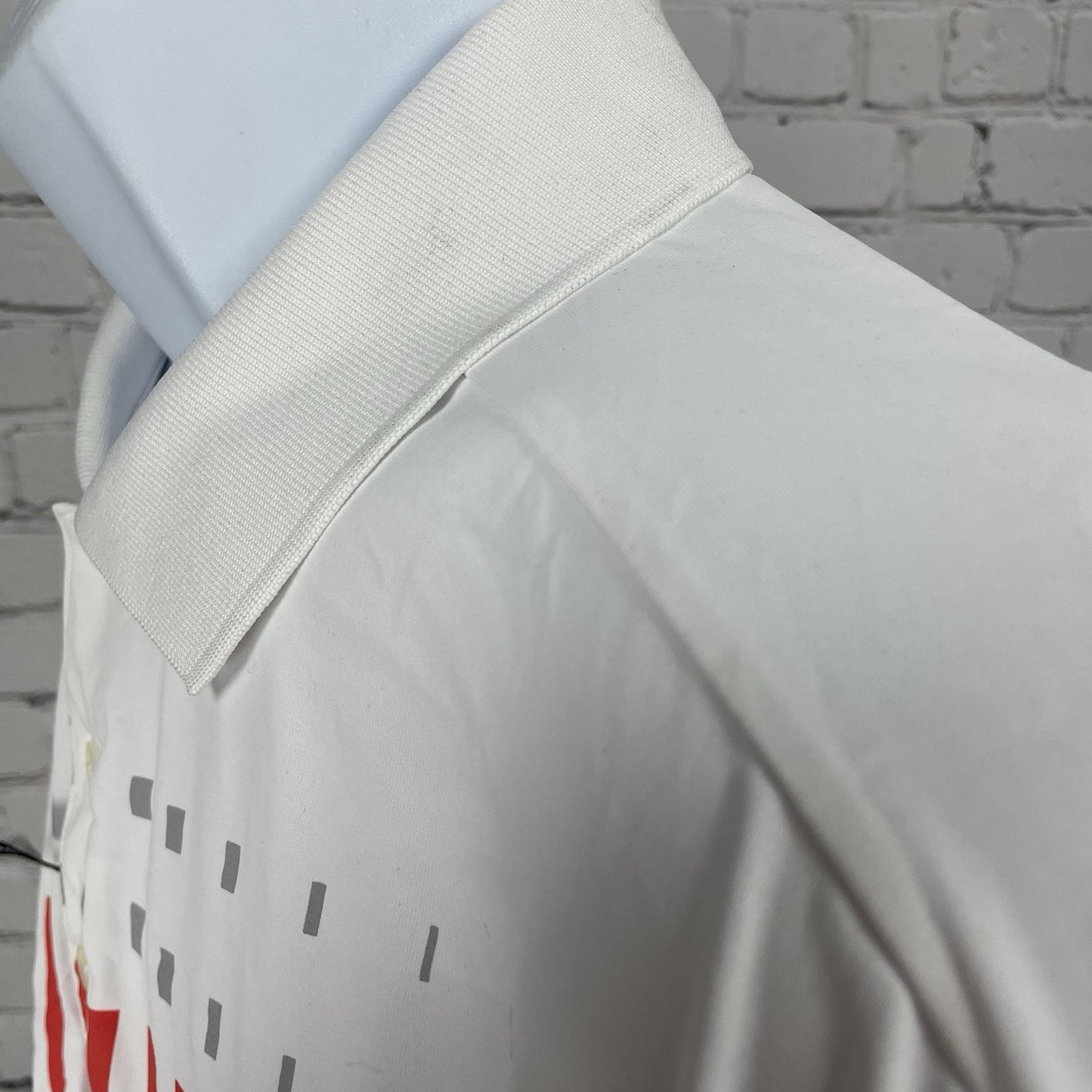 NWD Adidas Golf White Adizero Modern Fit Performance Button Polo Shirt Size XL