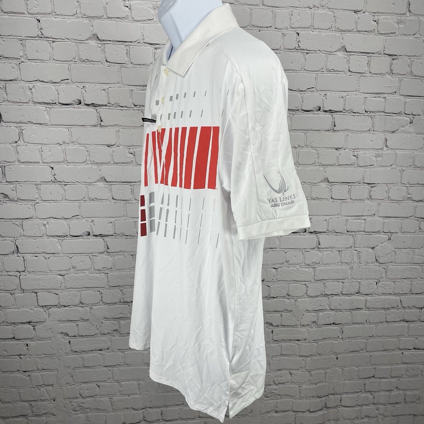 NWD Adidas Golf White Adizero Modern Fit Performance Button Polo Shirt Size XL