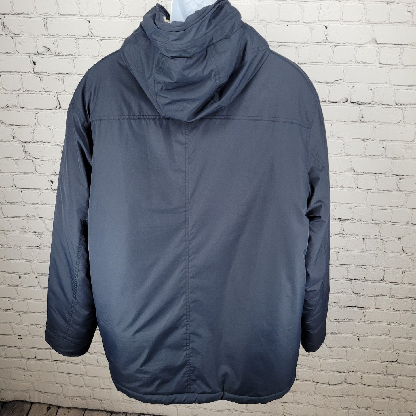 J.CREW Merchantile Navy Sherpa Hooded Insulated Knit Cuffs Jacket Size XL