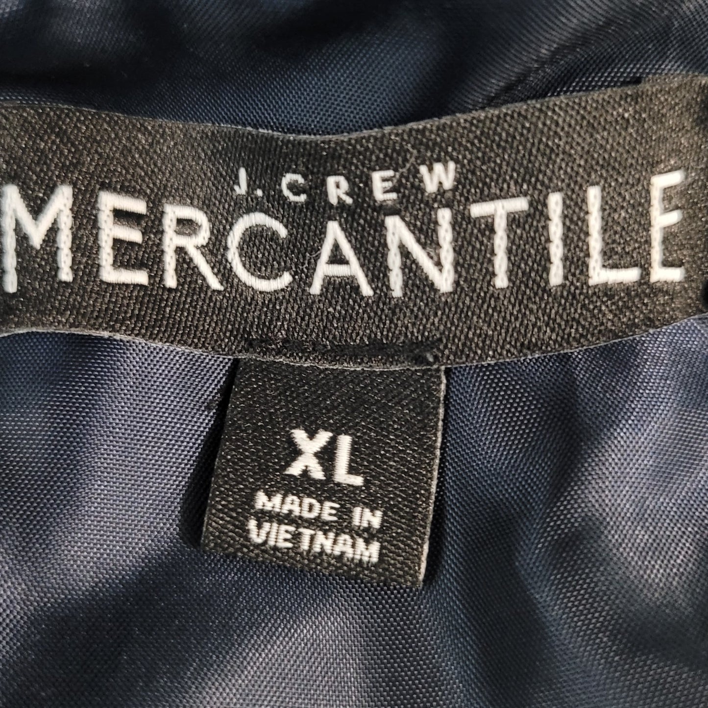 J.CREW Merchantile Navy Sherpa Hooded Insulated Knit Cuffs Jacket Size XL