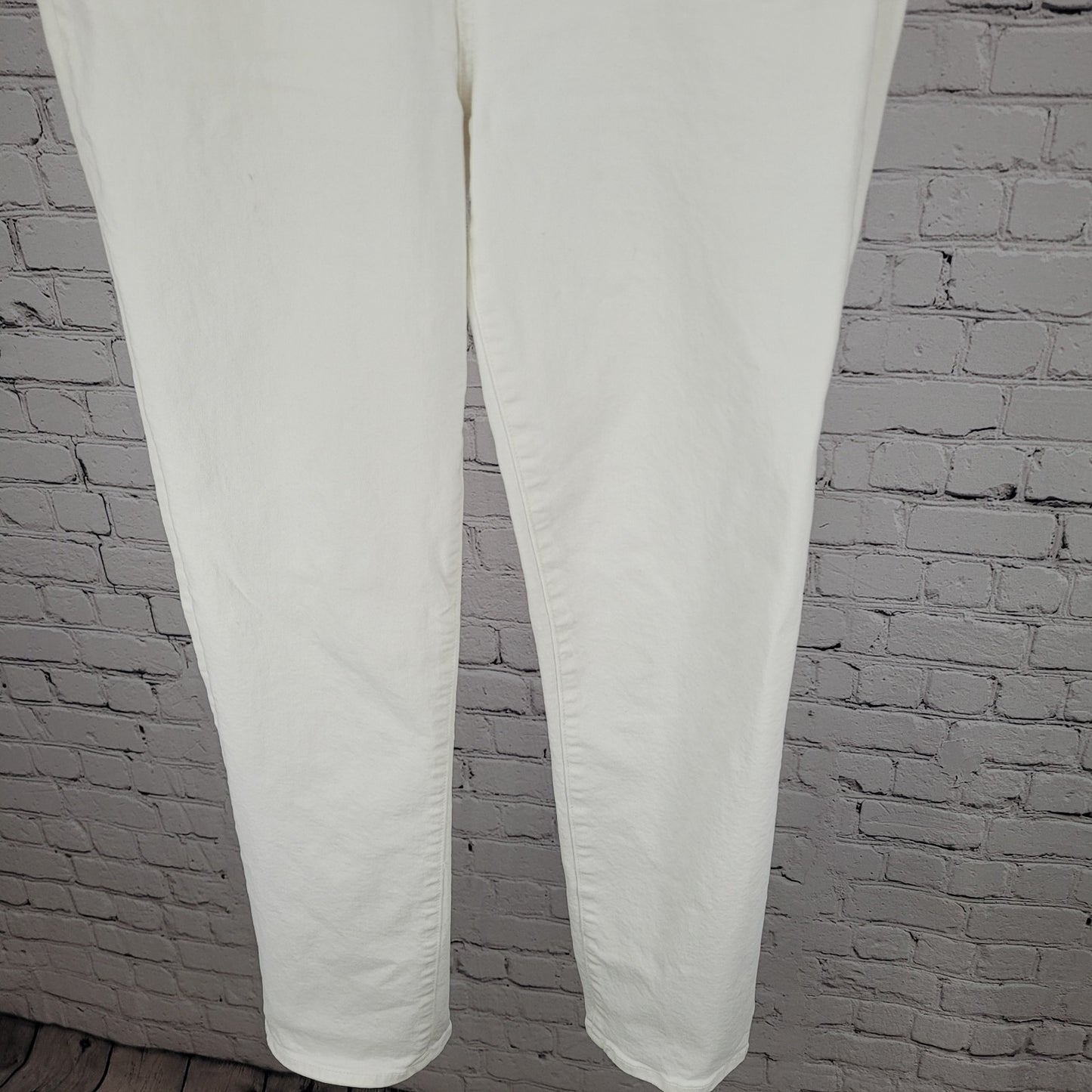 Paige White Denim Hoxton Straight Ankle Mid Rise Jeans USA Made Size 29 (29x27)