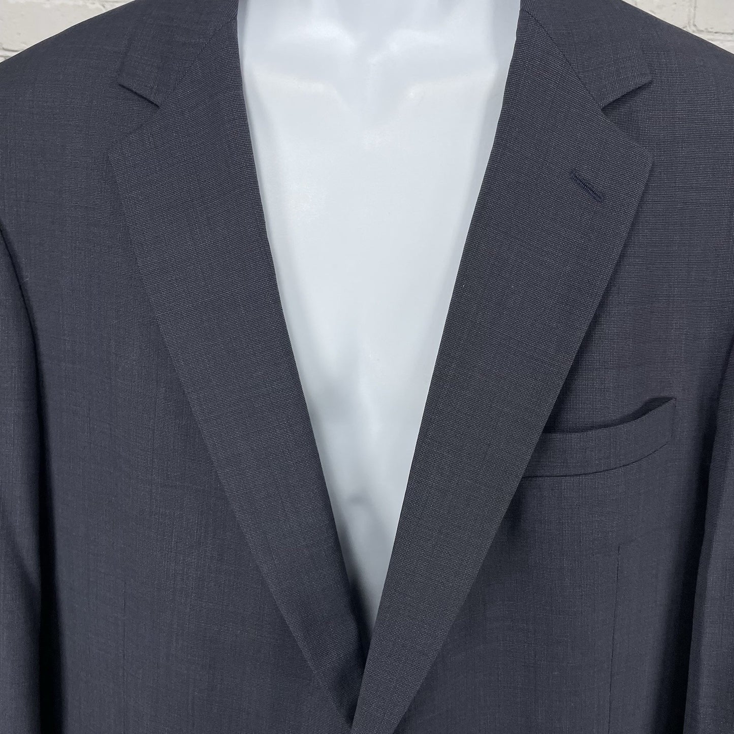 Jos A Bank Navy 100% Wool Gordon 2 Button Notch Blazer Sport Coat Size 46L