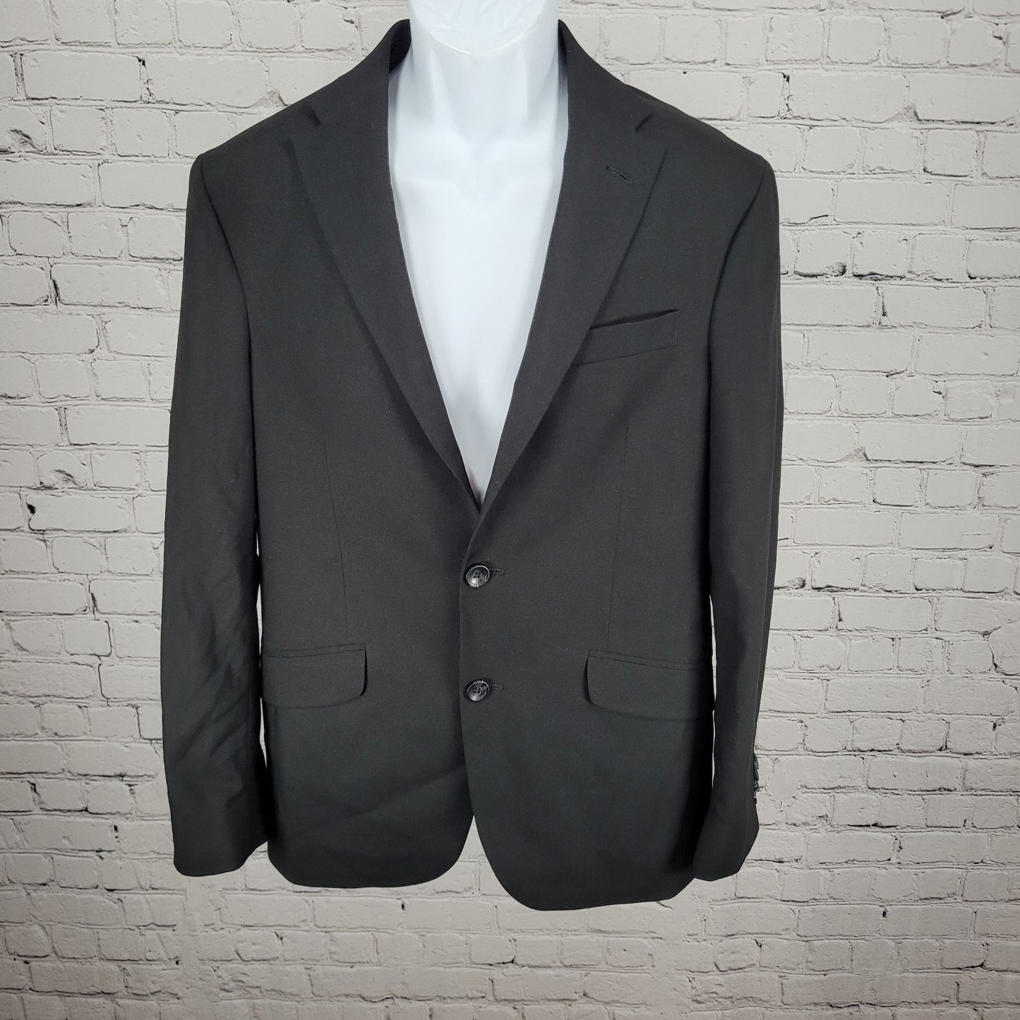 Reaction Kenneth Cole Techni-Cole Black Stretch 2 Button Vented Blazer Size 38R