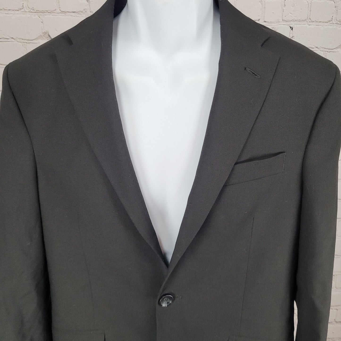Reaction Kenneth Cole Techni-Cole Black Stretch 2 Button Vented Blazer Size 38R