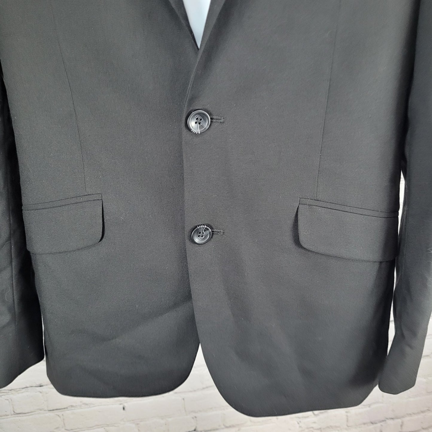 Reaction Kenneth Cole Techni-Cole Black Stretch 2 Button Vented Blazer Size 38R