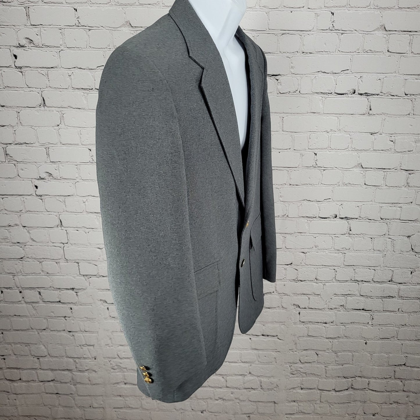 VTG Sears PERMA-PREST Classic Collection Grey Action Separates Blazer Size 40