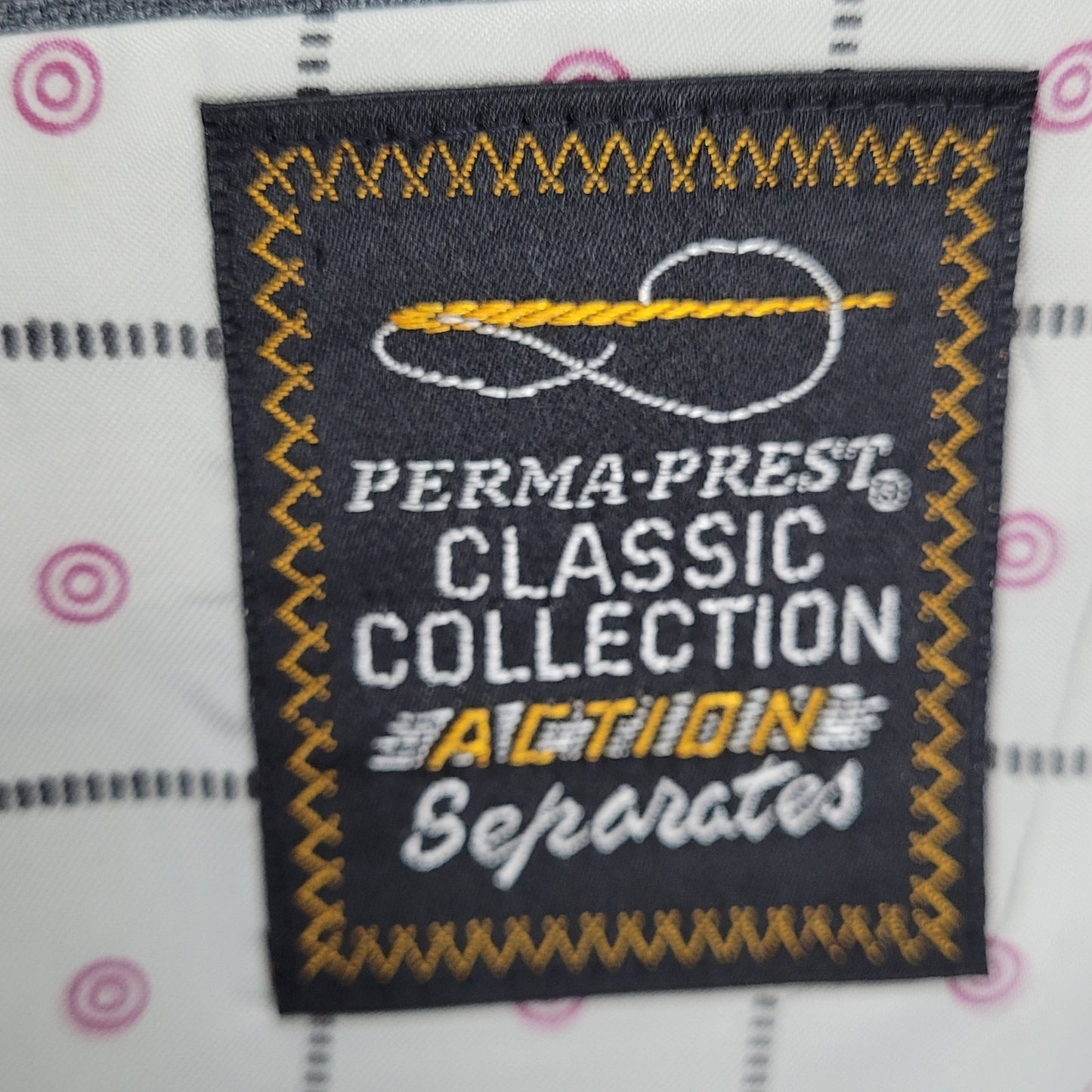 VTG Sears PERMA-PREST Classic Collection Grey Action Separates Blazer Size 40
