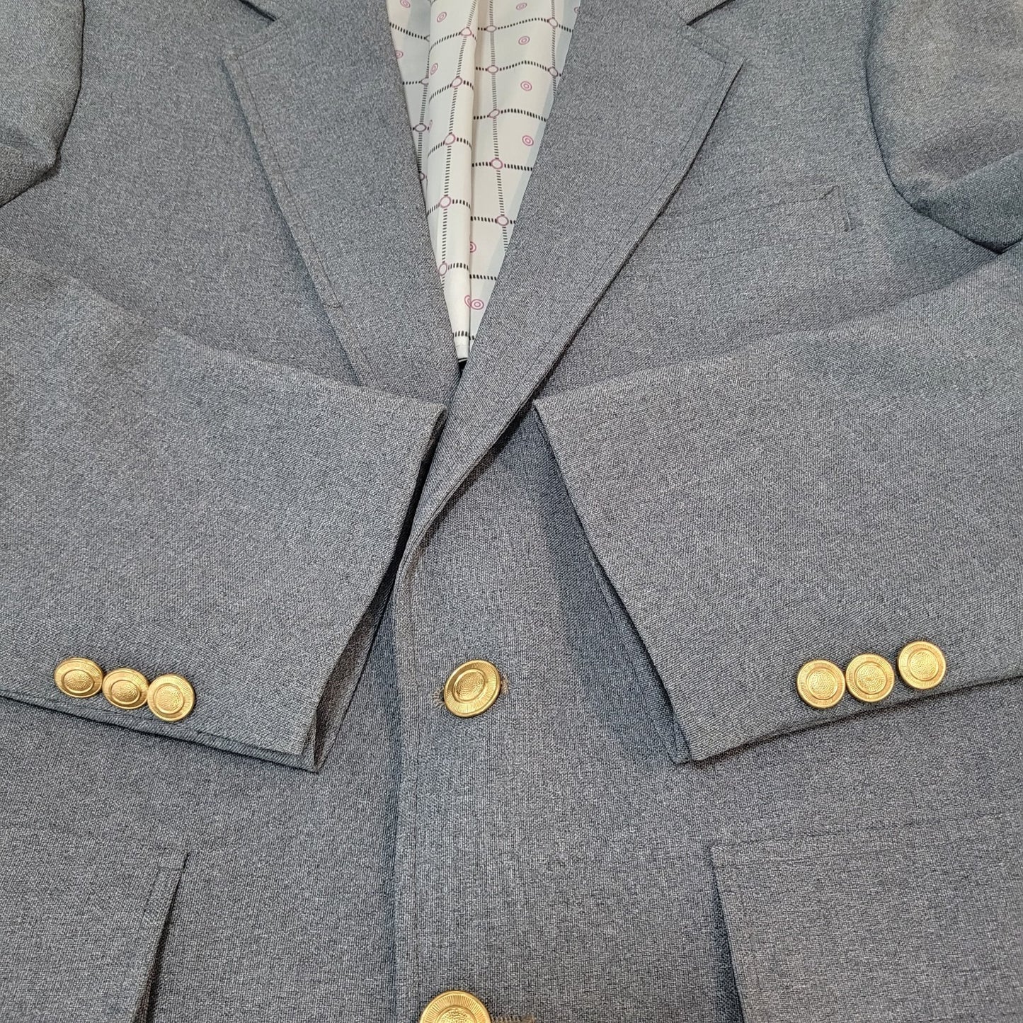 VTG Sears PERMA-PREST Classic Collection Grey Action Separates Blazer Size 40