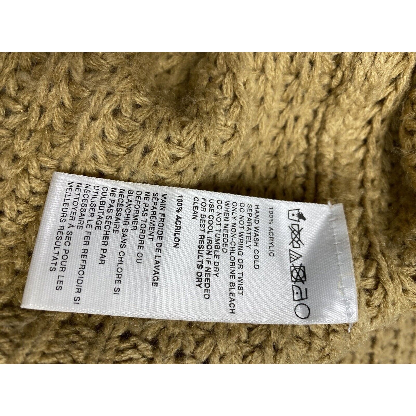 BDG Golden Brown Chunky Knit Button Front Long Sweater Cardigan Women’s S