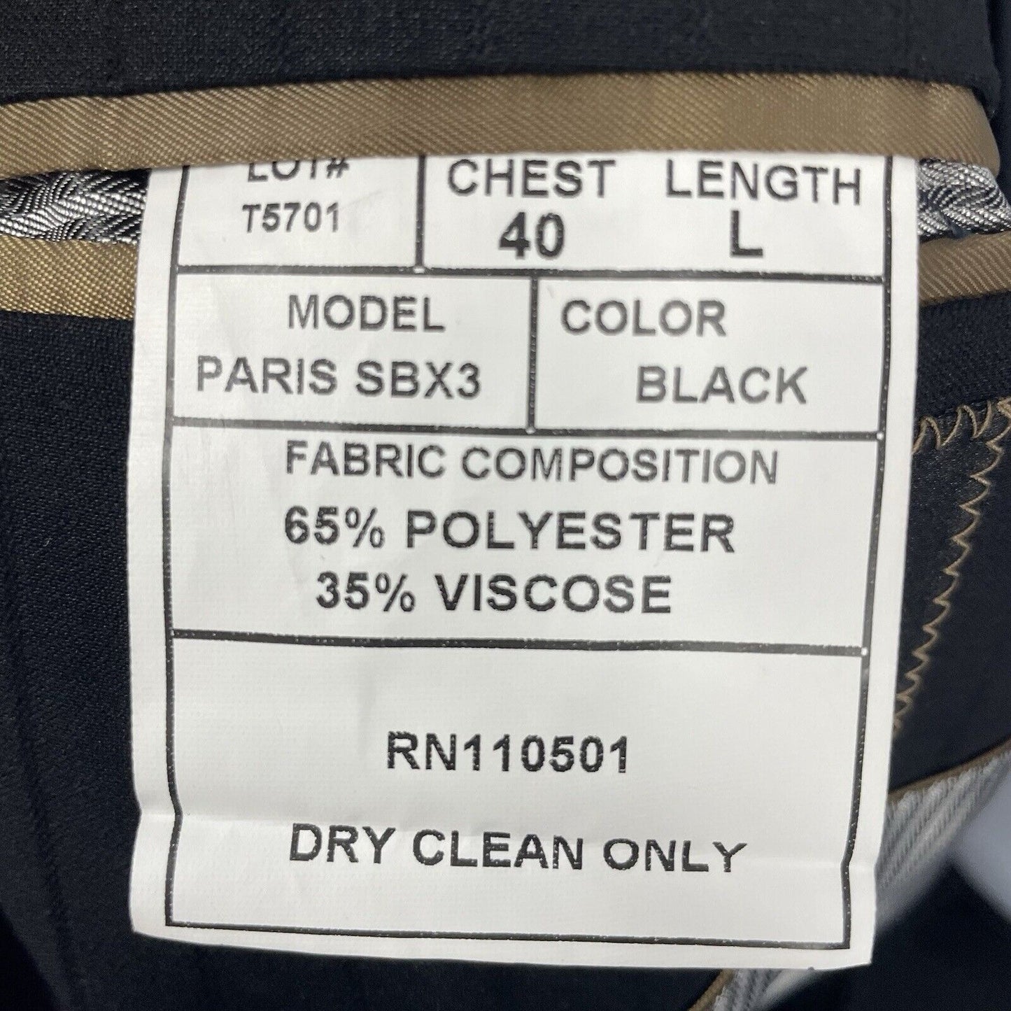 NWT Giorgio Cerruti Black Paris SBX3 Striped Super 150’s Two Piece Suit Size 40L