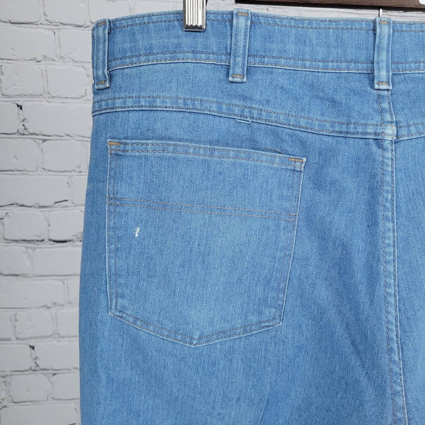 VTG Wrangler Blue Denim Straight Leg High Rise Jeans Retro Western Size (36x31)