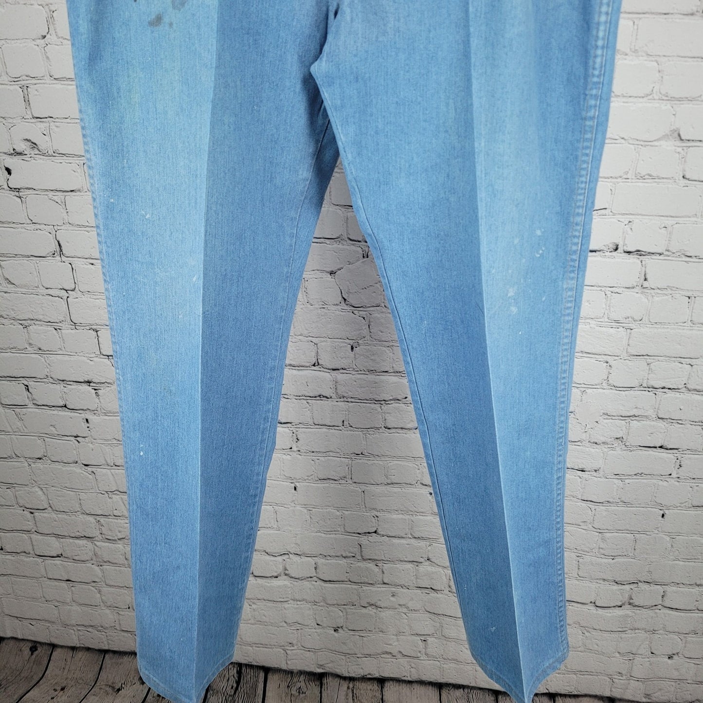 VTG Wrangler Blue Denim Straight Leg High Rise Jeans Retro Western Size (36x31)