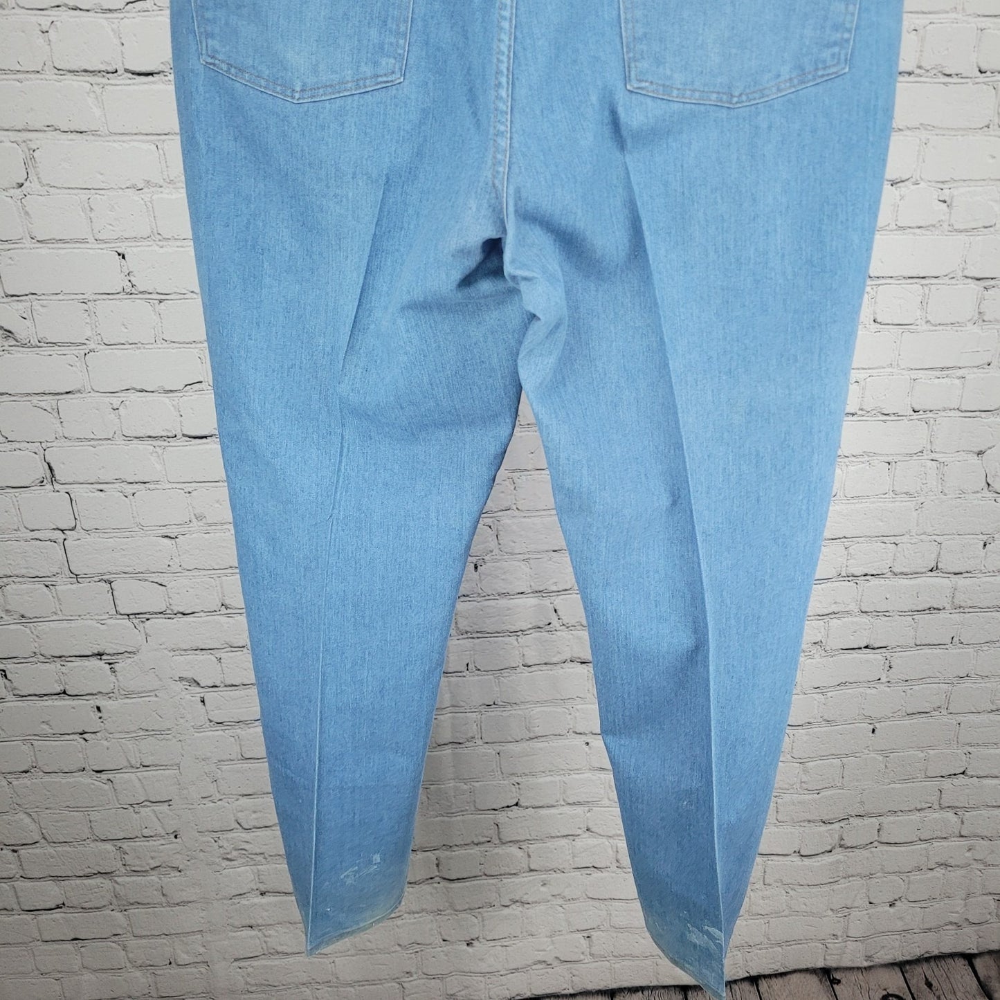 VTG Wrangler Blue Denim Straight Leg High Rise Jeans Retro Western Size (36x31)