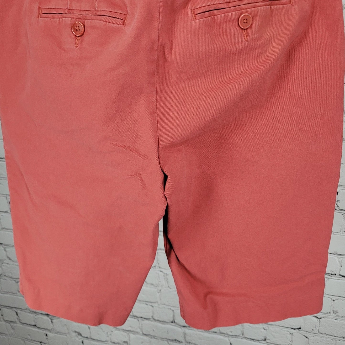 Talbots Pink Cotton Stretch Mid Rise Chino Bermuda Shorts Size 6 (28x12.5)