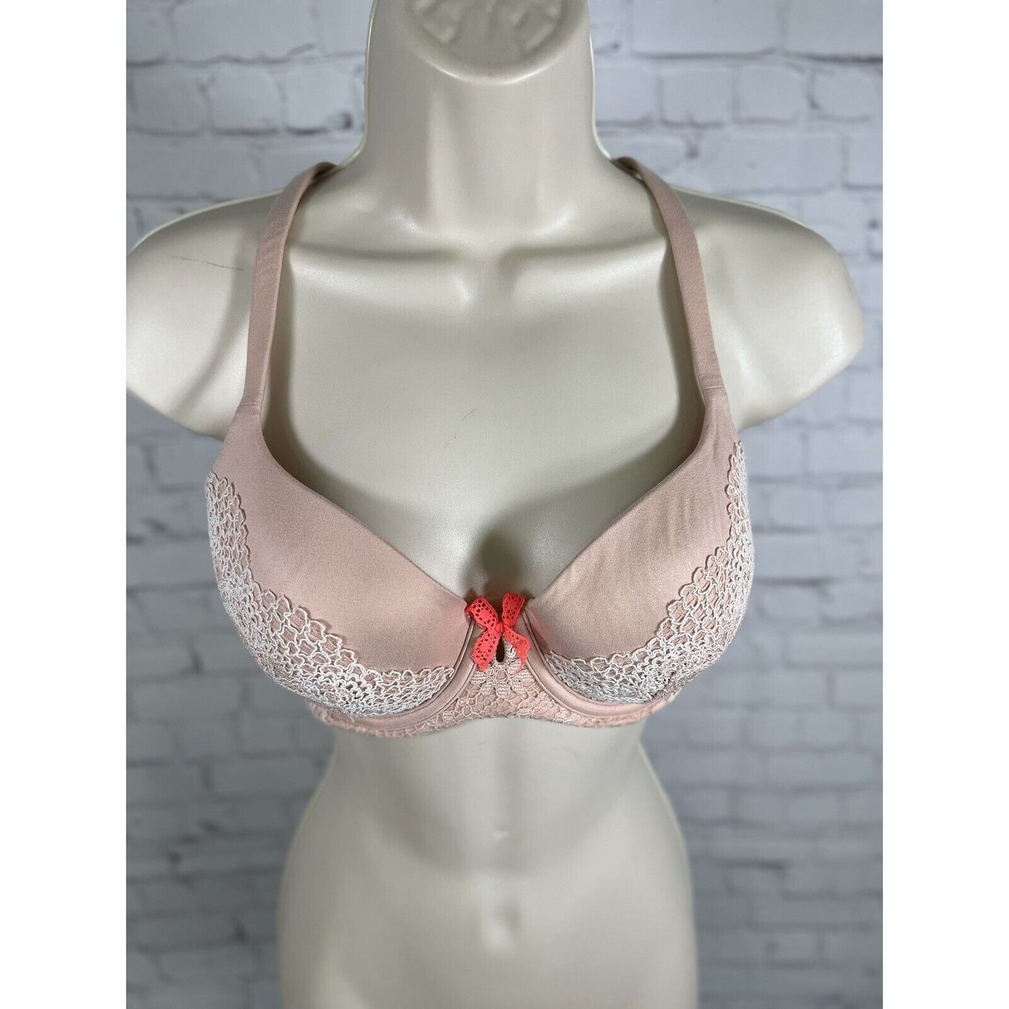 Victoria's Secret Pink Body by Victoria Lined Demi Underwire Lace Trim 32DD