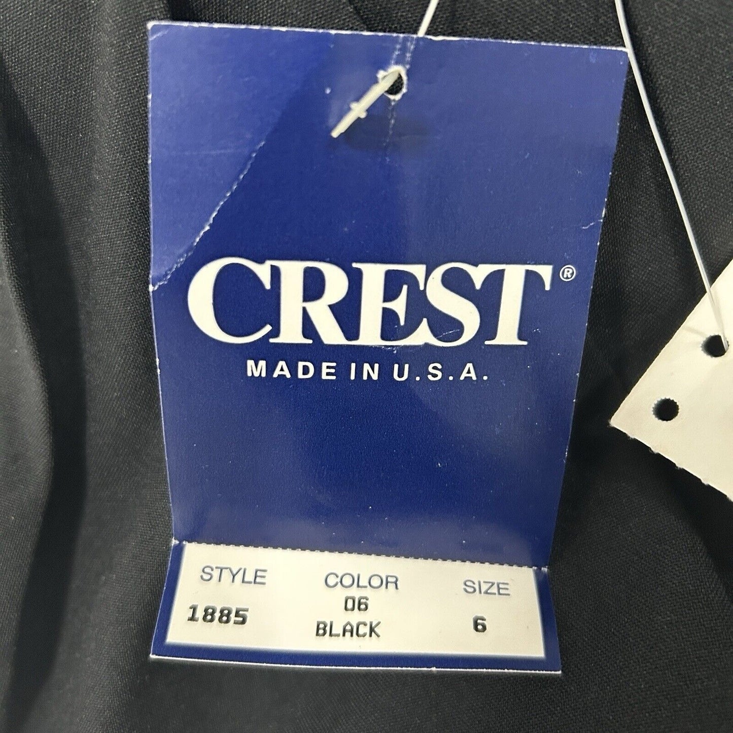 NWT Crest Solid Black USA Made High Waisted Pleated Dress Pants Women’s Size 6