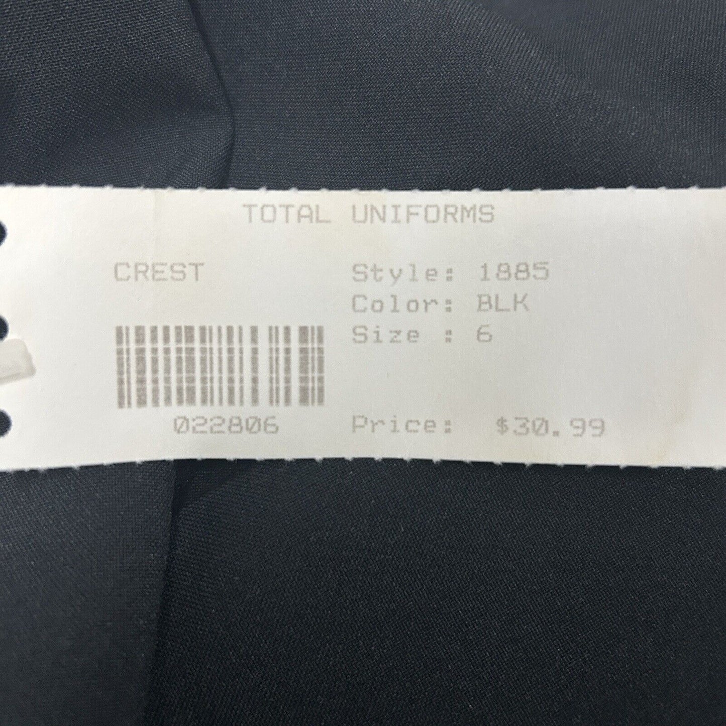NWT Crest Solid Black USA Made High Waisted Pleated Dress Pants Women’s Size 6