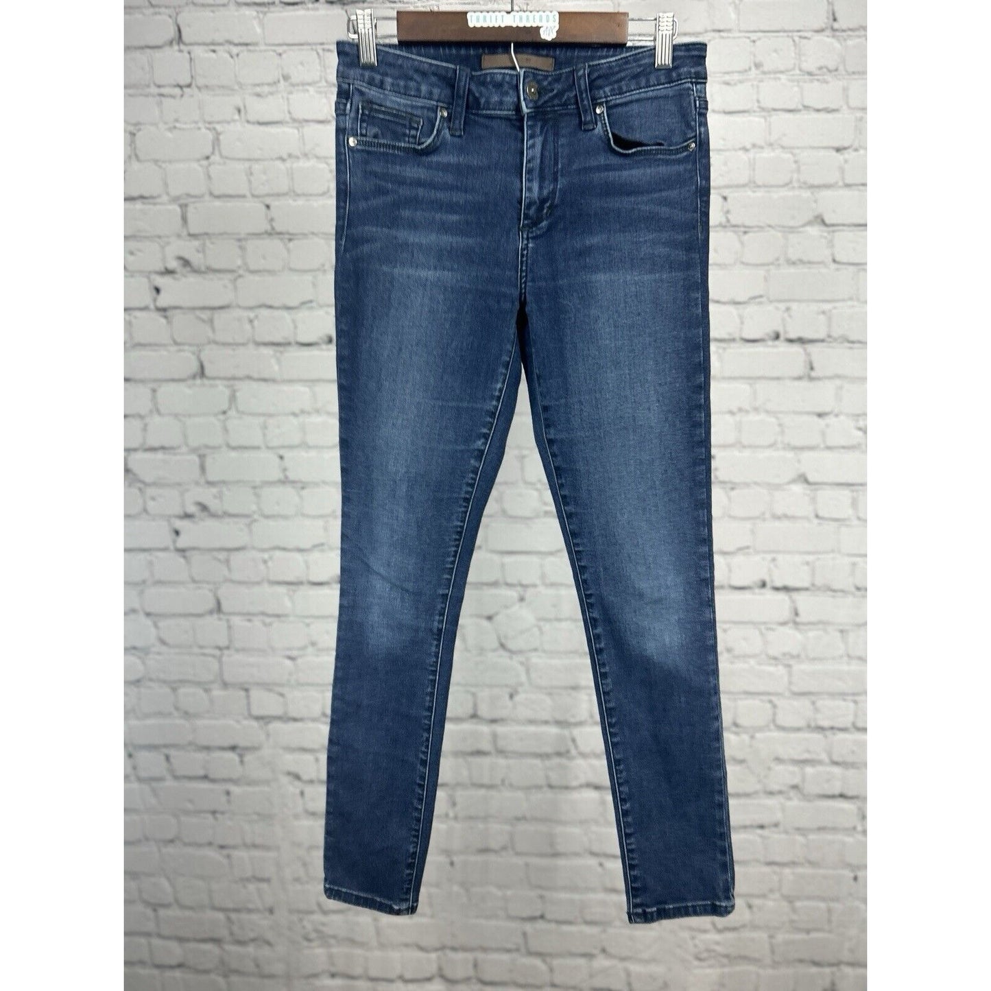 Joe’s Jeans Blue Medium Wash Mid Rise Skinny Jean Pants Pockets Size (29X27)