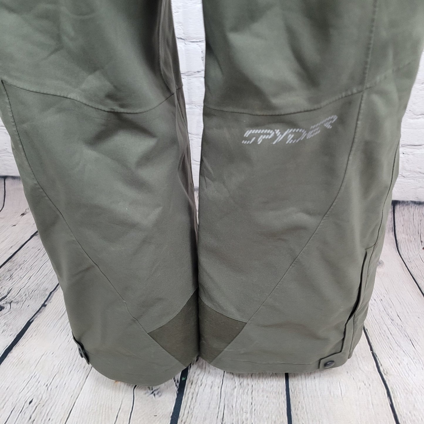 Spyder Green 3M Thinsulate Adjustable Waist Overalls Snow Ski Pants L (36x32)