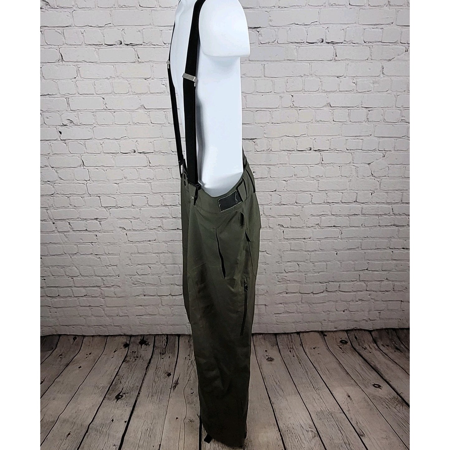 Spyder Green 3M Thinsulate Adjustable Waist Overalls Snow Ski Pants L (36x32)