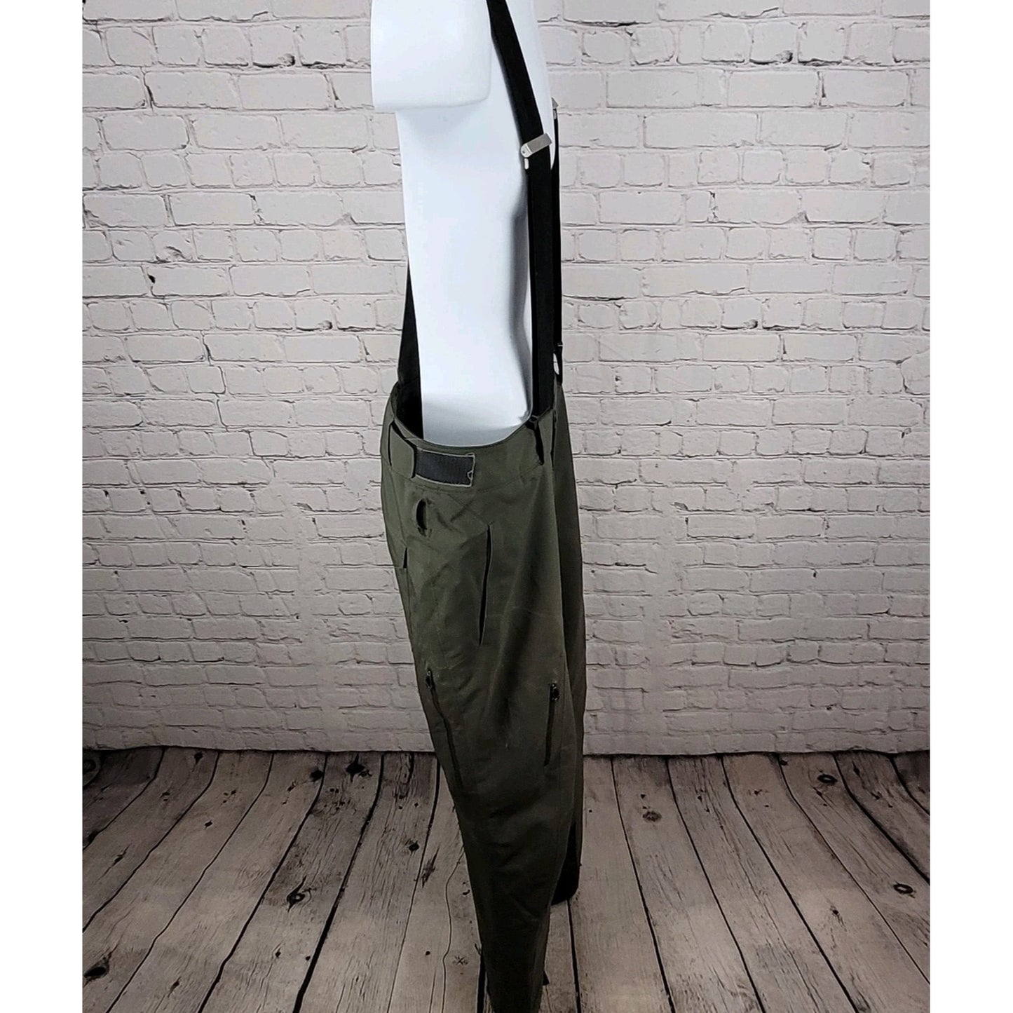 Spyder Green 3M Thinsulate Adjustable Waist Overalls Snow Ski Pants L (36x32)