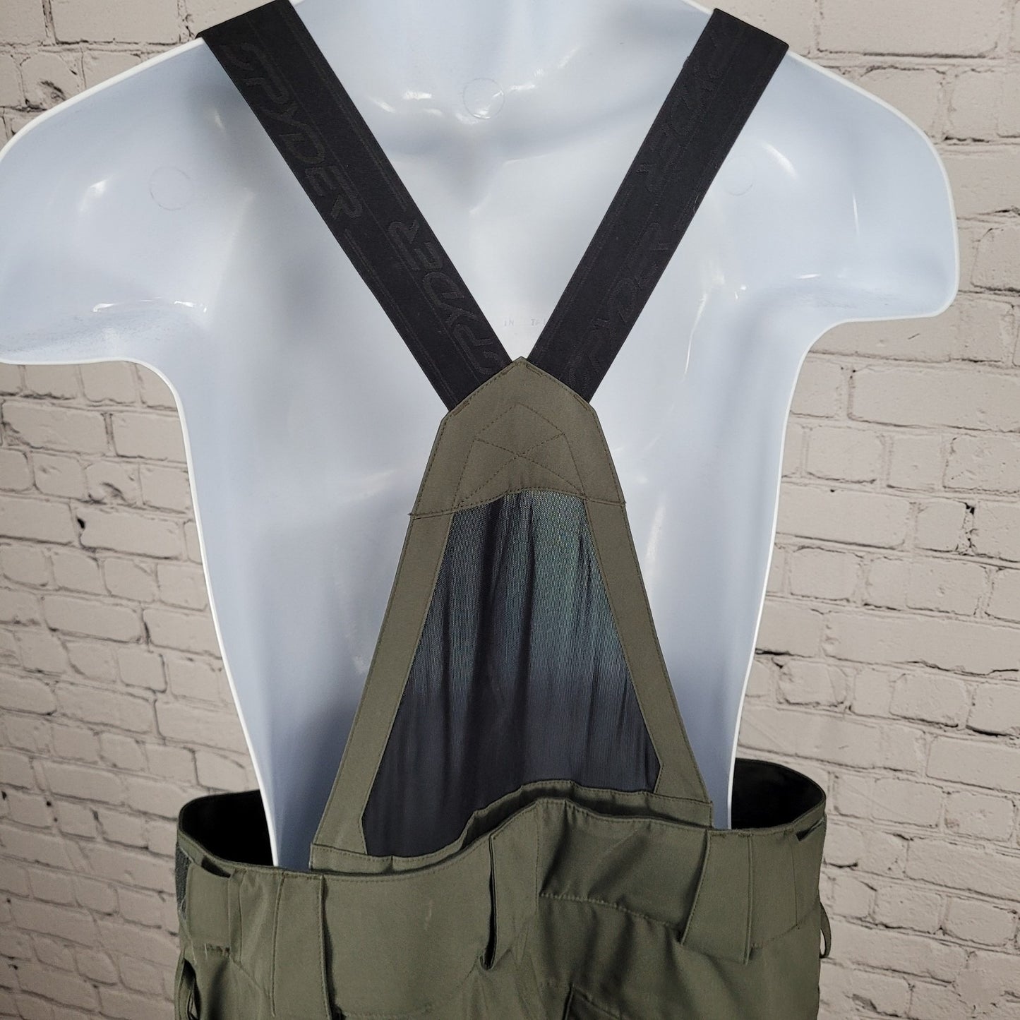 Spyder Green 3M Thinsulate Adjustable Waist Overalls Snow Ski Pants L (36x32)