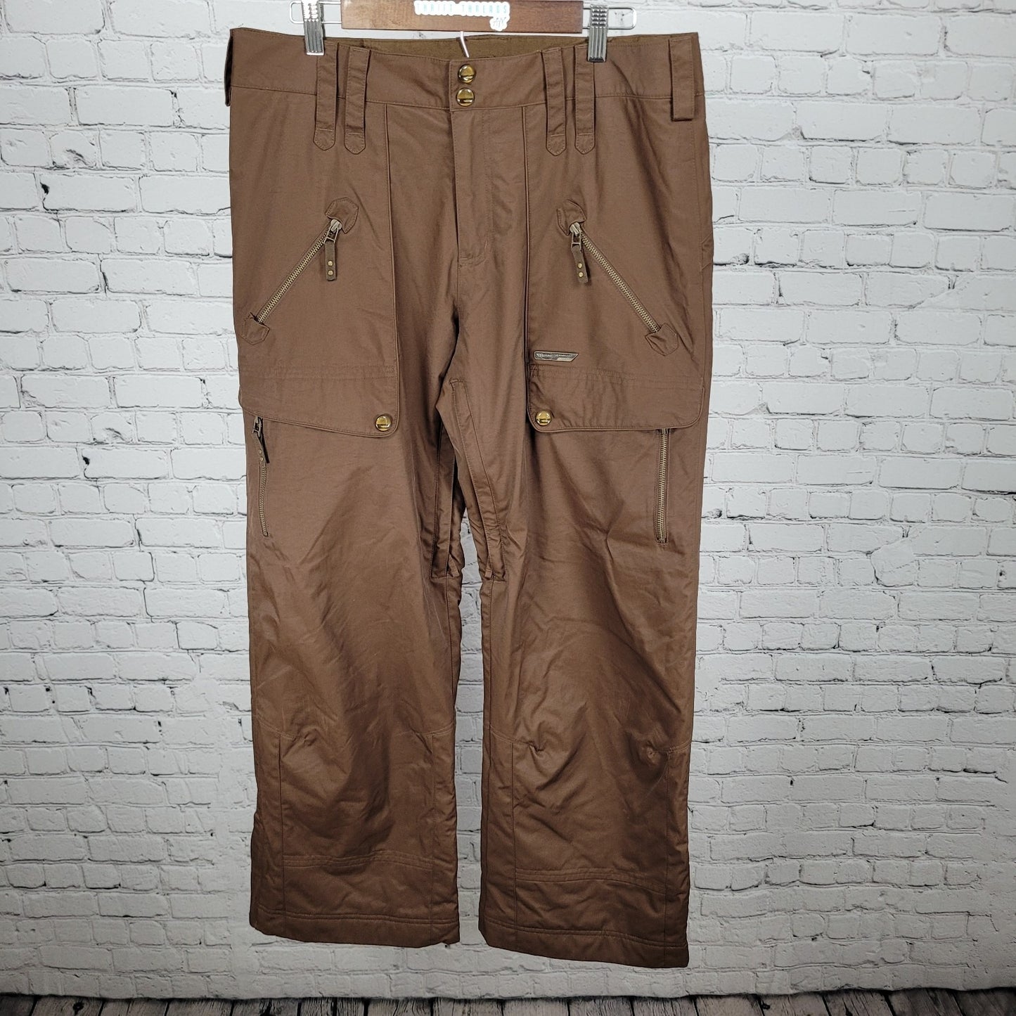 SIMS Snowboarding Brown Insulated Adjustable Waist Snow Pants Womens Size XL