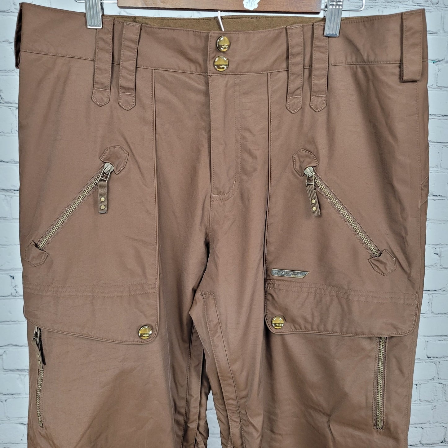 SIMS Snowboarding Brown Insulated Adjustable Waist Snow Pants Womens Size XL