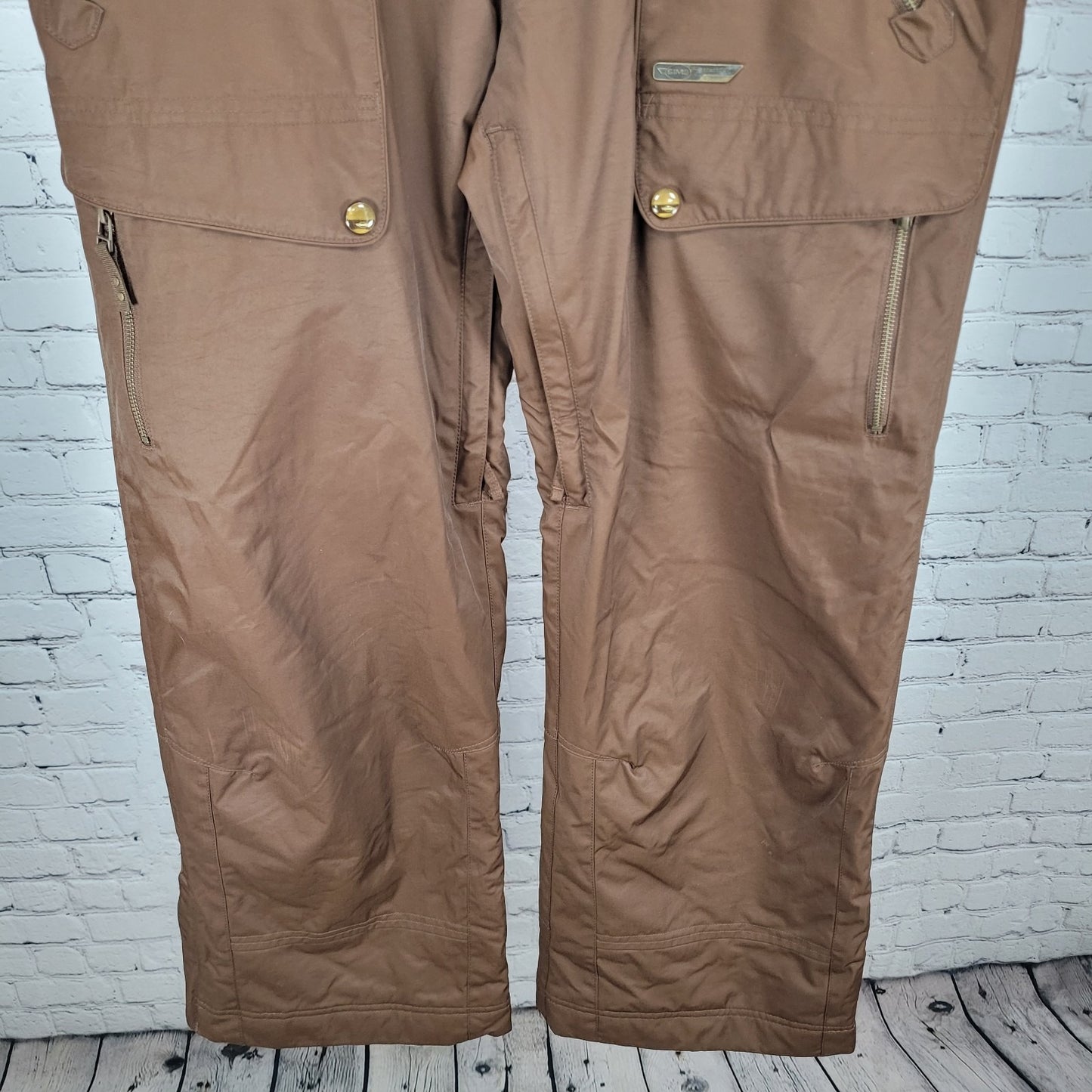 SIMS Snowboarding Brown Insulated Adjustable Waist Snow Pants Womens Size XL