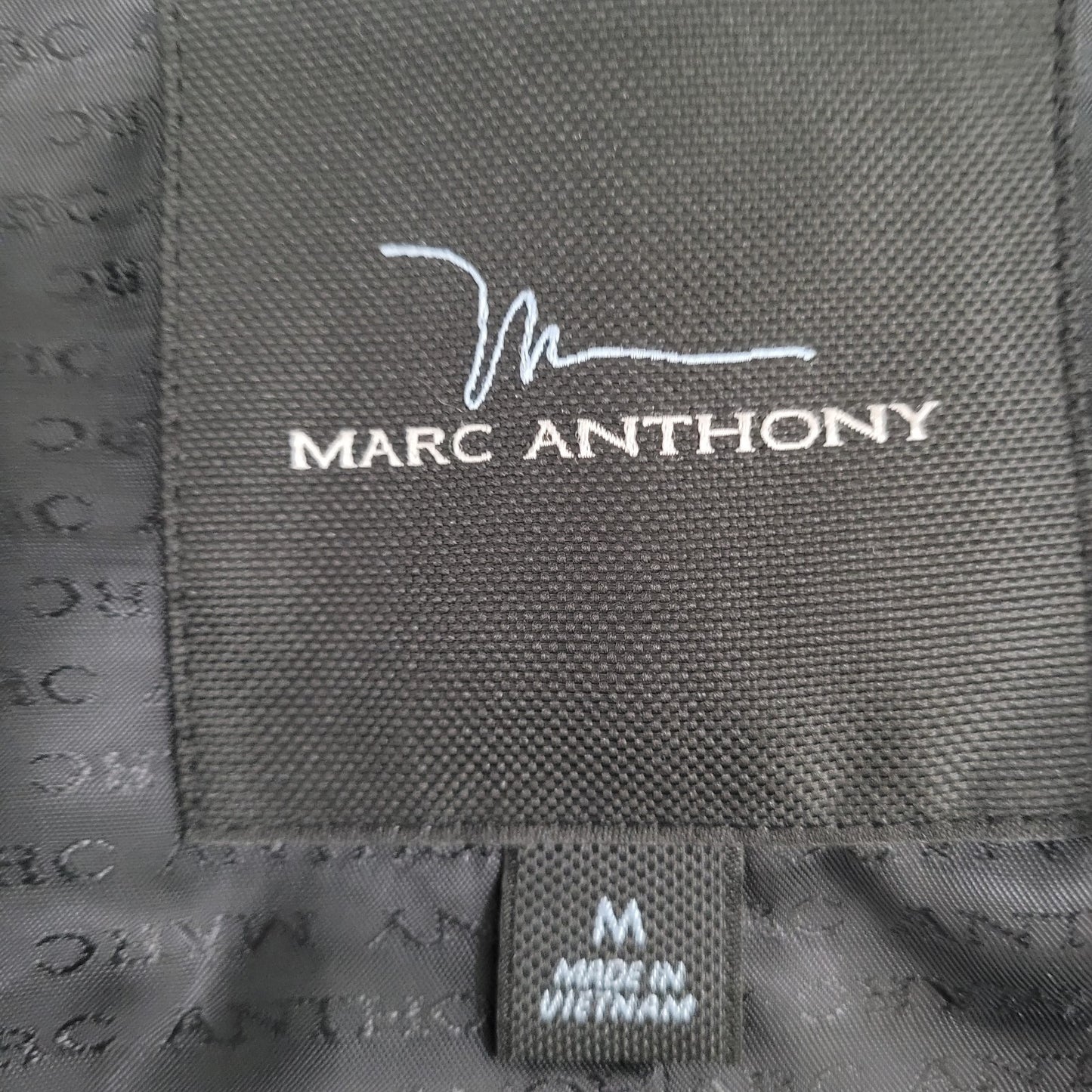Marc Anthony Grey 100% Cotton Pinstriped Lined Suit Vest Waistcoat Size Medium M