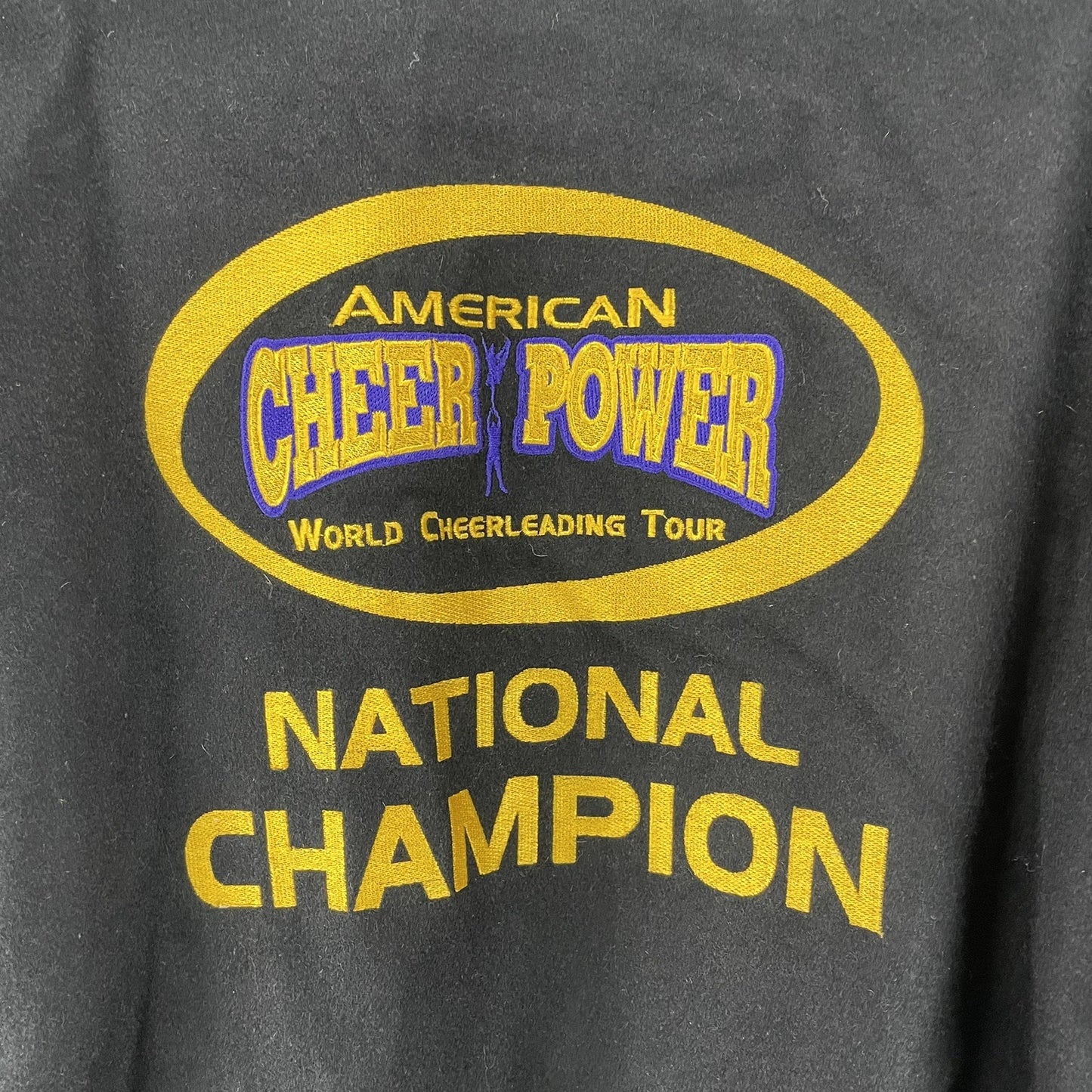 American Cheer Power Wool Leather National Champion Snap Jacket Size Youth Large