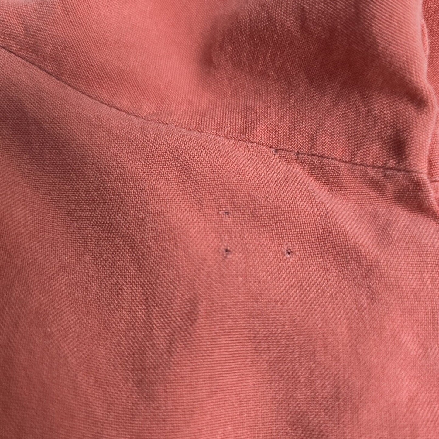 VTG Worthington 100% Silk Coral Blouse Faux Pockets & Pearl Buttons Size 18W