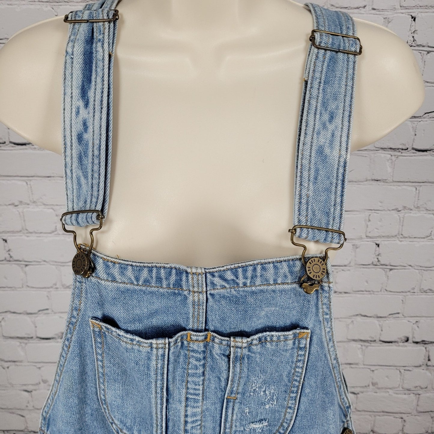 BDG Urban Outfitters Blue 100% Cotton Denim Distressed Overalls Size Small S