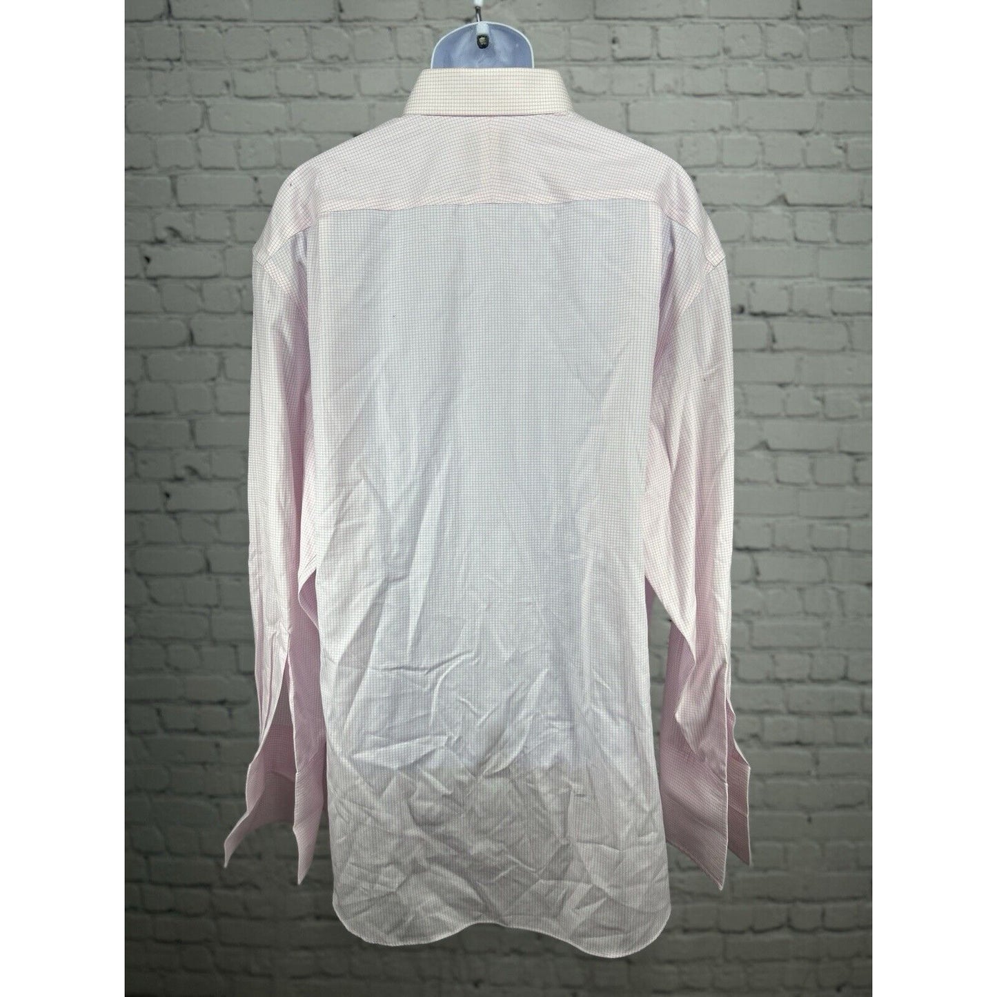 Charles Tyrwhitt Light Pink Check Button Up Collared Dress Shirt Men’s Size 2XL
