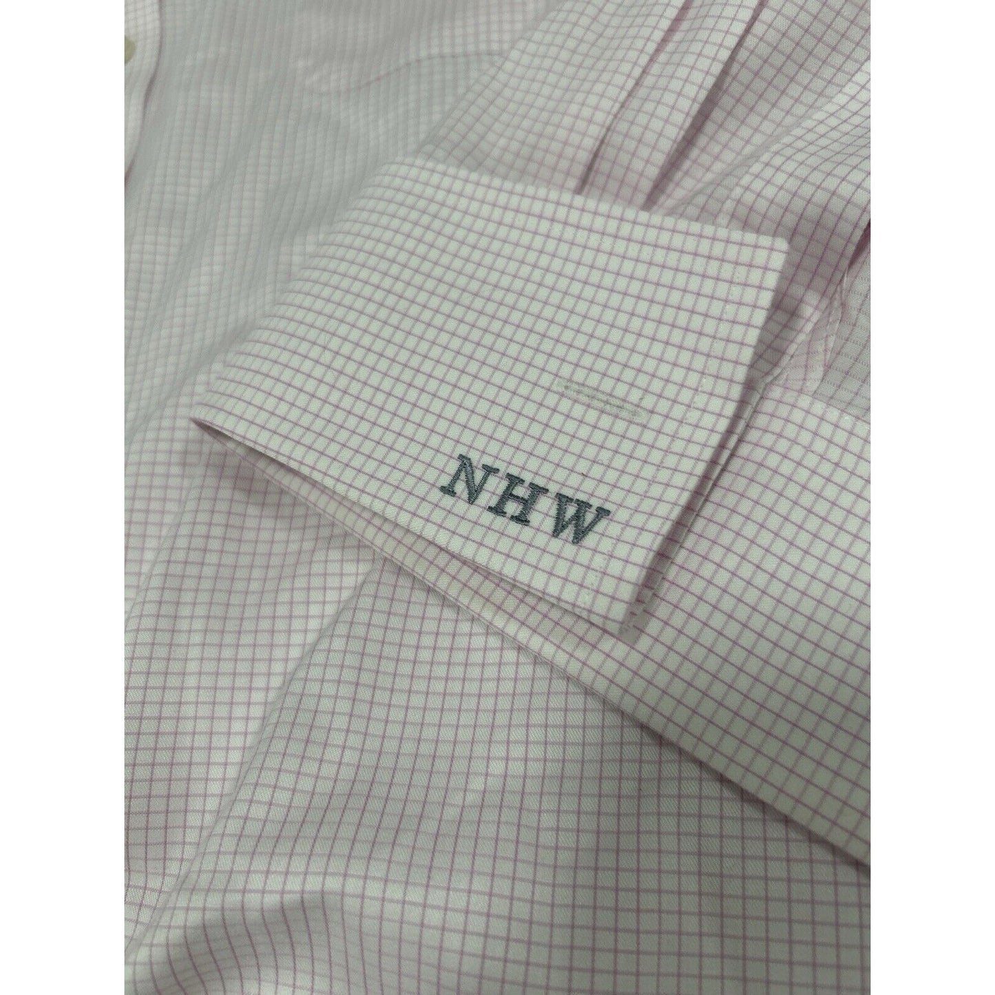 Charles Tyrwhitt Light Pink Check Button Up Collared Dress Shirt Men’s Size 2XL