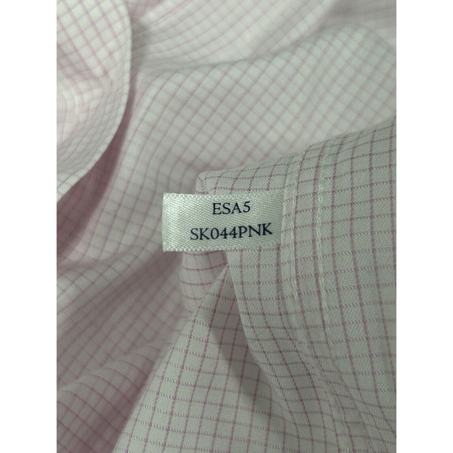 Charles Tyrwhitt Light Pink Check Button Up Collared Dress Shirt Men’s Size 2XL