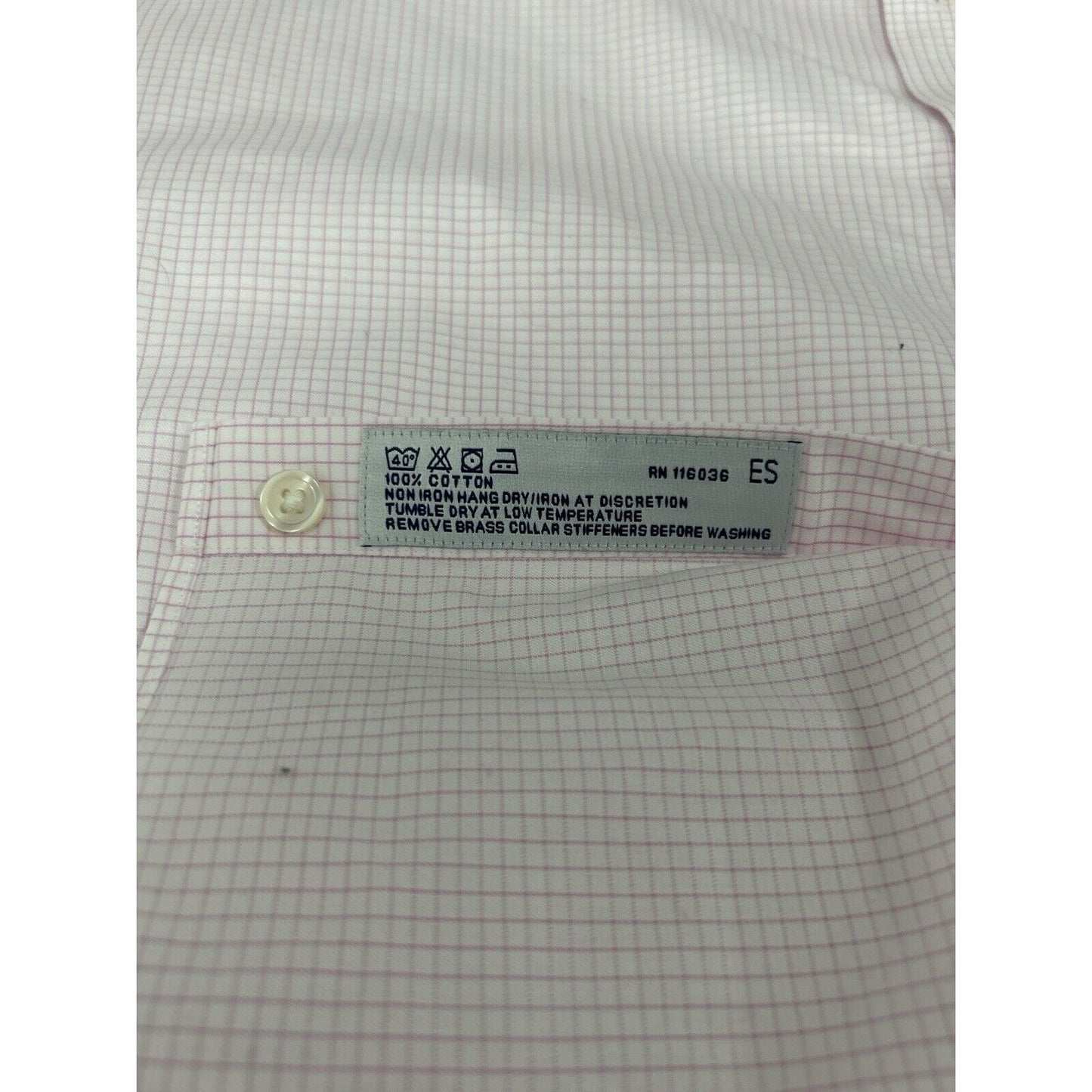 Charles Tyrwhitt Light Pink Check Button Up Collared Dress Shirt Men’s Size 2XL