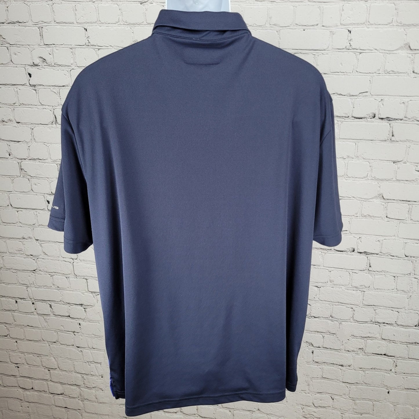 Nicklaus Blue Staydri Stretch Golf Ombre Printed Short Sleeve Polo Shirt Size XL
