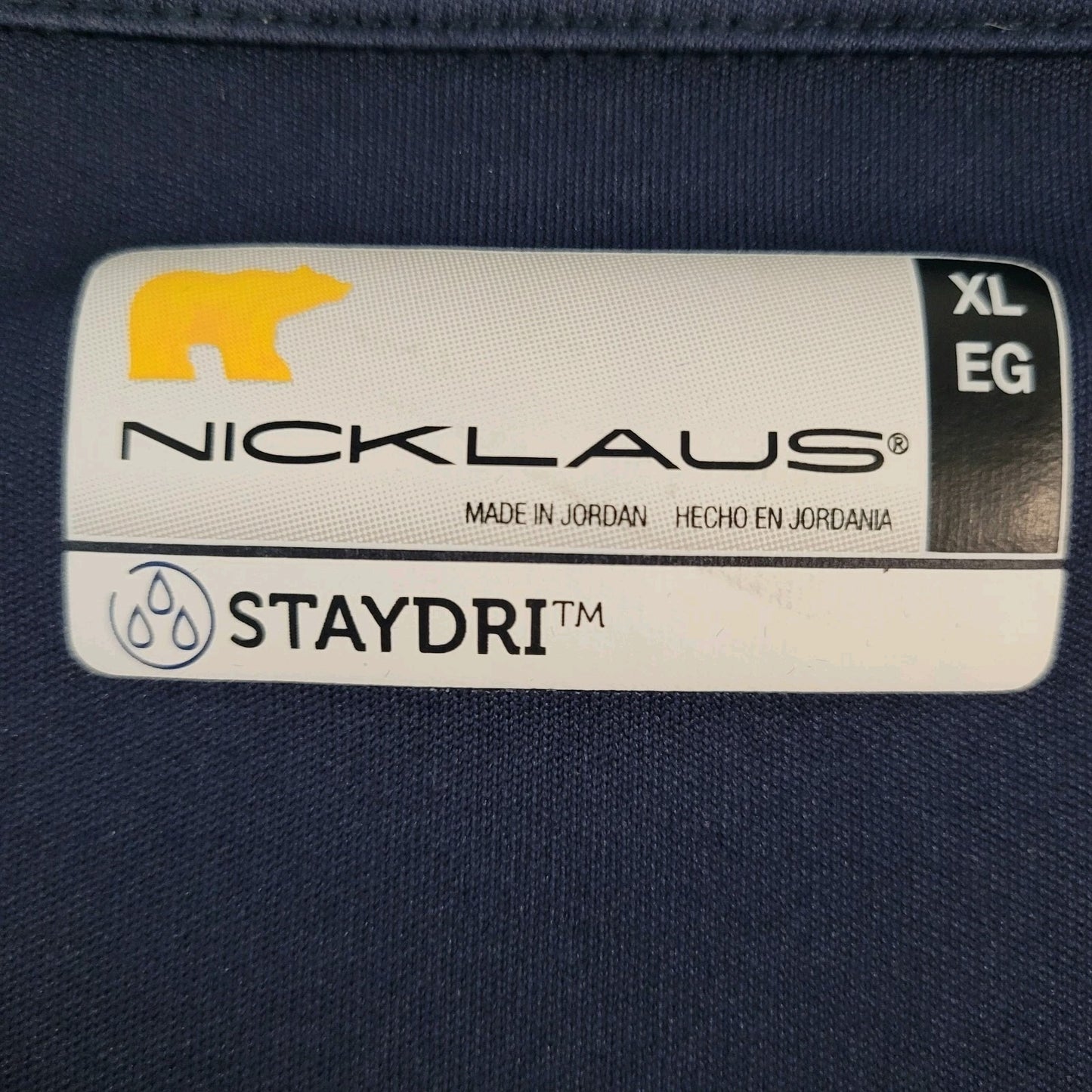 Nicklaus Blue Staydri Stretch Golf Ombre Printed Short Sleeve Polo Shirt Size XL
