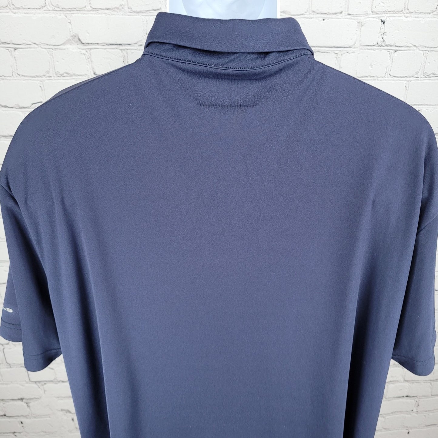 Nicklaus Blue Staydri Stretch Golf Ombre Printed Short Sleeve Polo Shirt Size XL